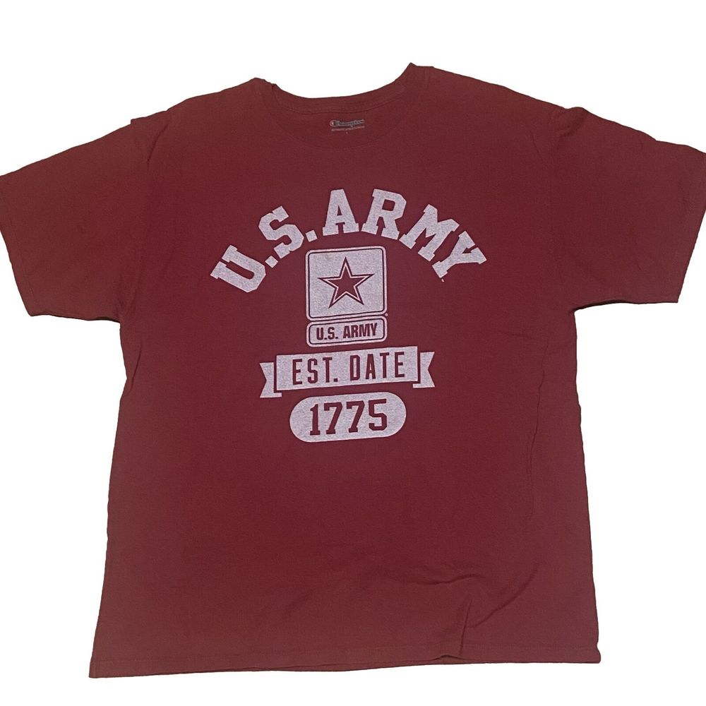 U.S. ARMY Champion  ESTABLISHED 1775 T Shirt Size Large Short Sleeve